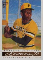 2003 Topps Gallery HOF #12 Roberto Clemente Yellow Uniform Baseball Card