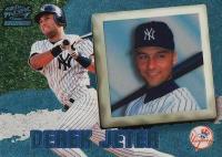 1998 Pacific Invincible #52 Derek Jeter Platinum Blue Baseball Card