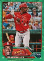 2023 Topps Chrome #209 Jordan Walker Green Wave Refractor Baseball Card