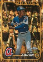 2024 Topps Gilded Collection #120 Hank Aaron Gold Raywave Baseball Card