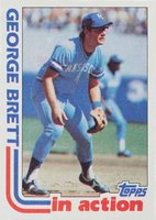 1982 Topps #201 George Brett In Action Baseball Card