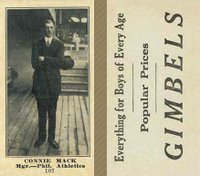 1916 Gimbels #107 Connie Mack Baseball Card