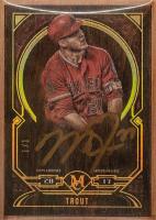 2017 Topps Museum Collection Framed Autographs #MTR Mike Trout Wood Frame 1/1 Baseball Card