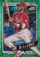 2024 Topps Chrome Cosmic #44 Elly de La Cruz Green Space Dust Refractor Baseball Card