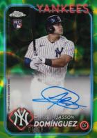 2024 Topps Chrome Update Chrome Rookie Autographs #RAJDZ Jasson Dominguez Green/Yellow Lava Lamp Baseball Card