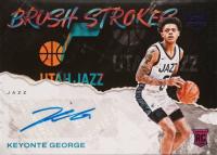 2023 Panini Court Kings Brush Strokes Autographs #BRKEY Keyonte George Violet Basketball Card