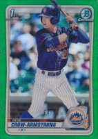 2020 Bowman Draft #BD72 Pete Crow-Armstrong Chrome-Green Refractor Baseball Card
