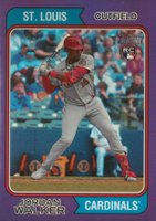 2023 Topps Heritage #558 Jordan Walker Chrome-Purple Hot Box Refractor Baseball Card