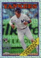 2023 Topps Silver Pack 1988 Chrome Promo #2T88C62 Oswald Peraza Series 2 Baseball Card