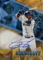 2021 Bowman's Best of 2021 Autographs #B21JR Julio Rodriguez Gold Lava Refractor Baseball Card