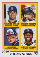 2019 Topps Throwback Thursday #269 Brendan Rodgers/Christin Stewart/Fernando Tatis Jr./Luis Urias Baseball Card