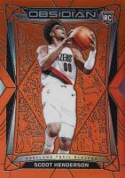 2023 Panini Obsidian #2 Scoot Henderson Electric Etch Orange Flood Basketball Card