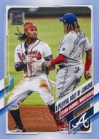 2021 Topps #61 Ronald Acuna Jr./Vladimir Guerrero Jr. Father's Day Blue Baseball Card