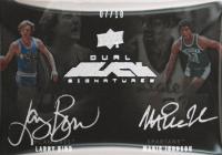 2012 Upper Deck Exquisite Collection UD Black Signatures Dual #B2-BJ Larry Bird/Magic Johnson Basketball Card