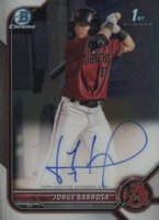 2022 Bowman Chrome Prospect Autographs #CPAJBA Jorge Barrosa Baseball Card