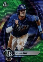 2022 Bowman Platinum #81 Josh Lowe Emerald Ice Foilboard Baseball Card