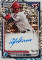 2024 Bowman Chrome Prospect Autographs #CPADC Dylan Crews Speckle Refractor Baseball Card