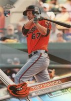 2017 Topps Chrome #47 Trey Mancini Orange Jersey-Refractor Baseball Card