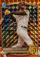 2025 Bowman Chrome Prospects #BCP59 Leo de Vries Orange Geometric Baseball Card