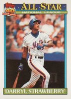 1991 Topps #402 Darryl Strawberry Baseball Card