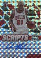2020 Panini Mosaic Scripts #SCDRO Dennis Rodman Basketball Card