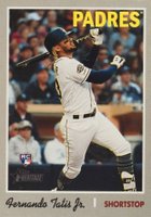 2019 Topps Heritage #517 Fernando Tatis Jr. Action Baseball Card