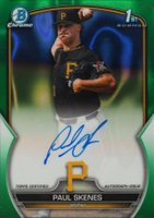 2023 Bowman Draft Chrome Prospect Autograph #CDAPS Paul Skenes Green Lava Baseball Card