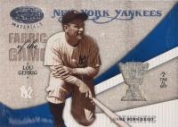2004 Leaf Certified Materials Fabric of the Game #FG69 Lou Gehrig Game Reward Baseball Card