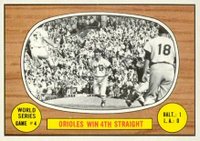 1967 Topps #154 World Series Game #4 Orioles Win 4th Straight Baseball Card
