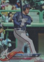 2018 Topps Chrome #23 Freddie Freeman Refractor Baseball Card
