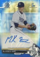2017 Bowman Draft Chrome Draft Picks Autographs  #CDAMG  MacKenzie Gore Blue Refractor Baseball Card