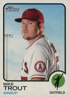 2022 Topps Heritage #100 Mike Trout Team & Name Color Swap Baseball Card