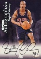 1999 Skybox Premium Autographics # Stephon Marbury Basketball Card