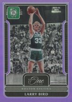2022 Panini One and One #166 Larry Bird Purple Basketball Card