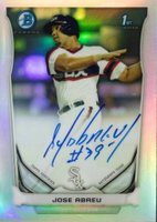 2014 Bowman Prospect Autograph #JAB Jose Abreu Chrome-Refractor Baseball Card