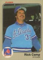 1983 Fleer #133 Rick Camp Baseball Card