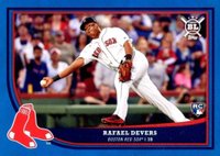 2018 Topps Big League #250 Rafael Devers Blue Baseball Card