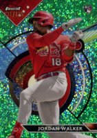 2023 Topps Finest #60 Jordan Walker Green Speckle Baseball Card