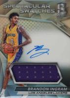 2016 Panini Spectra Spectacular Swatches Autograph #SSBIG Brandon Ingram Basketball Card