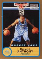 2003 Bazooka #240 Carmelo Anthony Blue Jersey-Gold Basketball Card