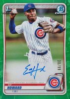2020 Bowman Draft Chrome Draft Picks Autographs #CDAEH Ed Howard Green Refractor Baseball Card