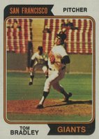 1974 Topps #455 Tom Bradley Baseball Card