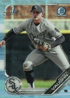 2019 Bowman Draft #BDC100 Andrew Vaughn Chrome-No Ball-Sky Blue Refractor Baseball Card