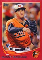 2013 Topps #270 Manny Machado Fielding-Target Red Border Baseball Card