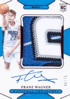 2021 Panini National Treasures #129 Franz Wagner Patch Autograph-NBA 75th Basketball Card