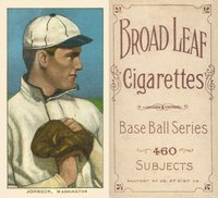 1909 White Borders Broadleaf 460 #235 Walter Johnson Pitching Baseball Card
