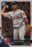 2018 Bowman Chrome #8 Rafael Devers Throwing Baseball Card