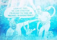 1993 Upper Deck Adventures In Toon World # Bugs/Michael Jordan/Reggie Jackson Hologram Basketball Card