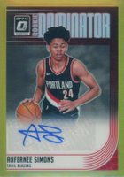 2018 Donruss Optic Rookie Dominator Signatures #AFS Anfernee Simons Gold Basketball Card