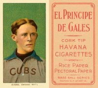 1909 White Borders El Principe De Gales #166 Johnny Evers Portrait Baseball Card